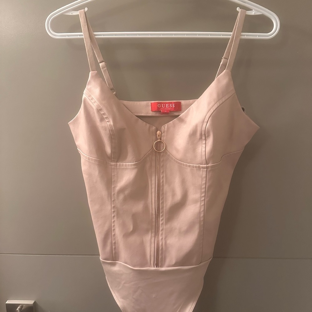Guess Fake Leather Bodysuit